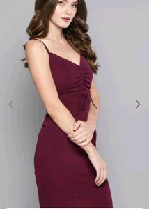 Veni Vidi Vici maroon bodycon dress