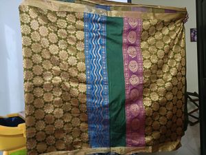 Olive Green Saree