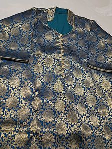 Beautiful Blue &amp; Gold Salwar Kameez Suit