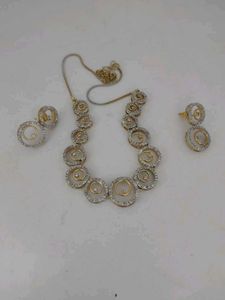 Elegant Circle Necklace & Earring Set