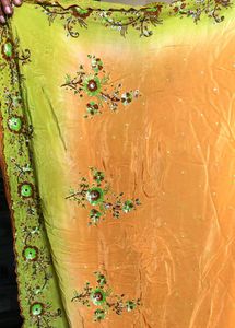 Embroidered Saree Unstitched Brand New With Blouse