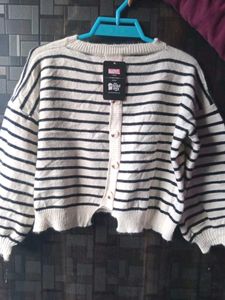 Stripped Sweater For Girls
