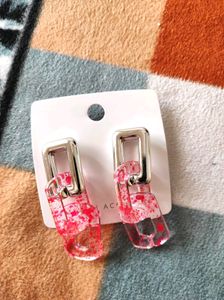 Beautiful Designed Red N Silver Fashionable Earrings For Any Occasion