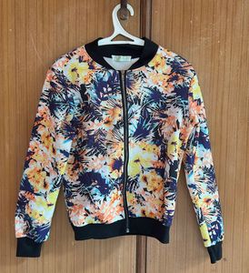 Floral Print Bomber Jacket