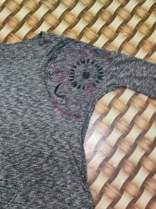 Grey Printed Top