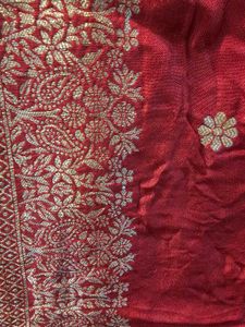Pure Silk Maroon Banarasi Dupatta | Brand New | ₹6