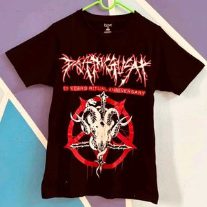 Graphic Print Black T-Shirt