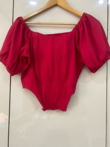 Athena Fuchsia Solid Corset Top