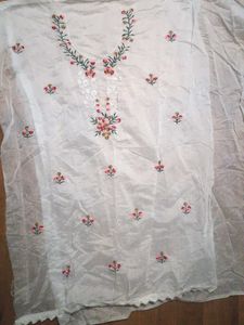 ✨ Beautiful Embroidered Unstitched Cotton Suit for