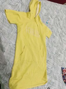 Fearless Yellow Hoodie Dress
