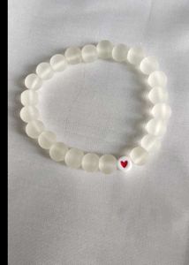 Matching Heart Bead Bracelets