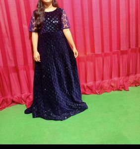Elegant Blue Ethnic Gown