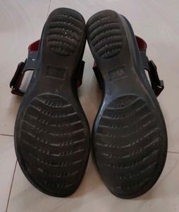 Women’s Black &amp; Red Sandals