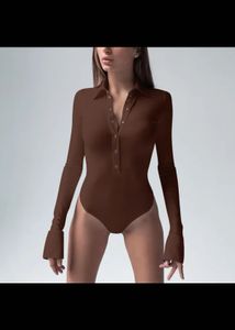 Brown Bodysuit Top