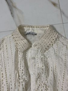 White Back tieup Dress