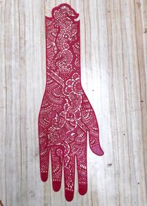 Hand Mehandi Stencil And Cone
