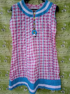 Pink &amp; Blue Short Kurta