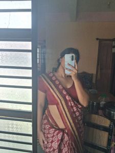 Elegant Maroon Saree