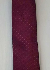 Burgundy Dotted Tie