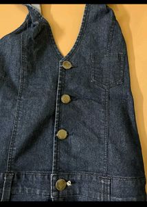 Denim Halter Mini Dress