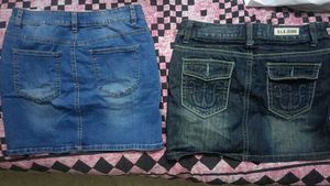 Combo Denim Mini Skirts