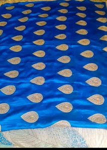 Blue Sari With Blouse