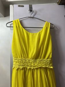 Yellow midi dress