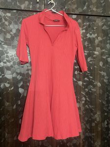 Casual Coral Dress