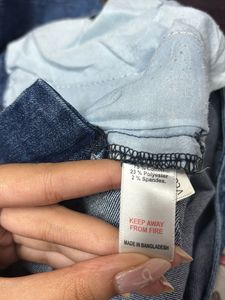Blue solid playsuit/overalls/dungarees