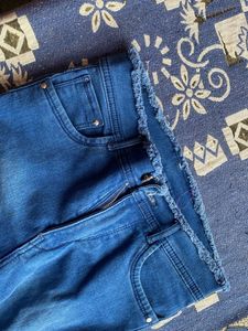 Distressed Lace-Up Jeans