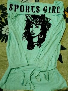Cyan Colour Top