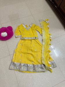 Cute Yellow Lehenga Choli Set