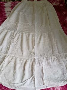 White Tiered Maxi Skirt
