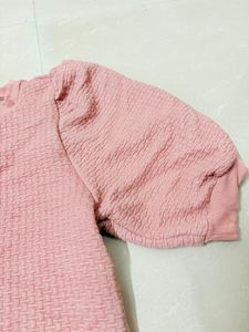Pink Puff Sleeve Top