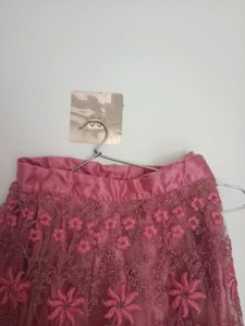 Pink Net Dupatta