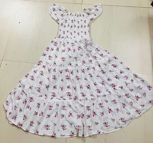 Floral White Maxi Dress