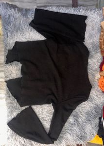 Chic Black Full sleeve Top