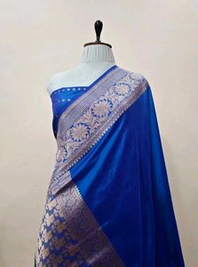 Silk Saare Royal Blue colour