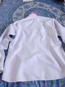 White Mandarin Collar Shirt