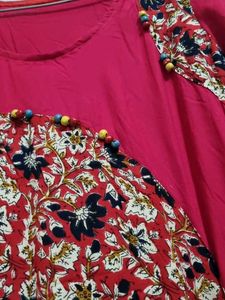 A Line Slit Kurti Soft Rayon Fabric