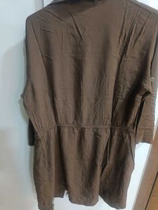 Brown Button-Down Dress