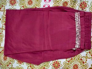 Pink Suit Set With Organza Dupatta