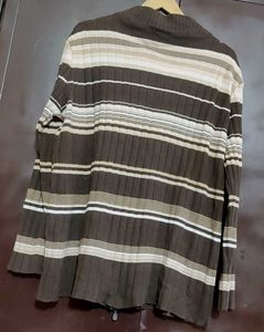 Coffee Brown🟤 Zipper Sweater For 44 Bust
