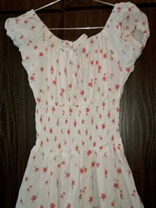 Floral White Dress