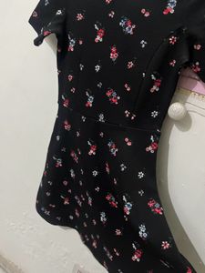 Floral Black Dress