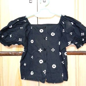 Black Shirt style crop top