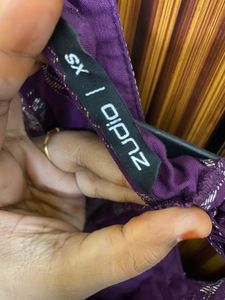 purple ethnic gown