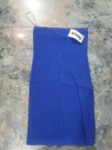 Sinsay Women Tube Dark Blue Dress