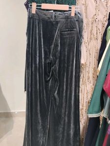Velvet Wide Leg Pants