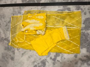 Yellow Embroidered Kurta
